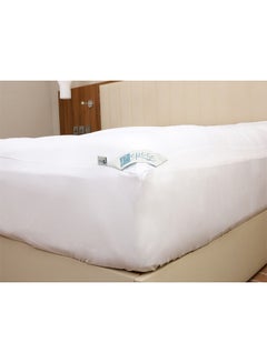 Generic Mattress Topper King Size With Microfiber Outer Face Fabric White 180 x 200cm  - Image 3