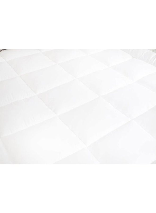 Generic - Mattress Topper With Microfiber Outer Face Fabric White 200 x 200cm - Image 1
