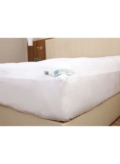 Generic Mattress Topper With Microfiber Outer Face Fabric White 200 x 200cm  - Image 3