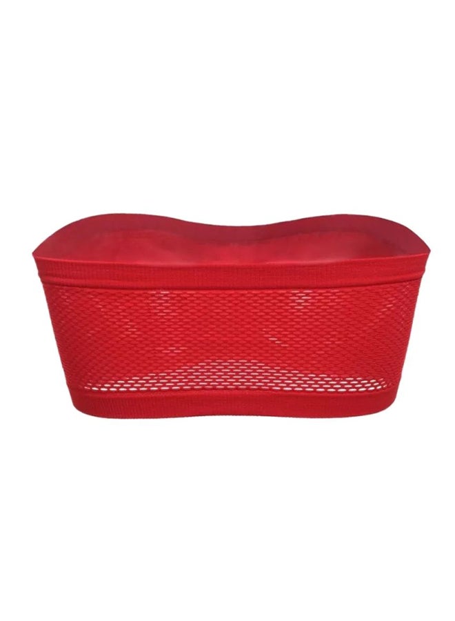 جلامروت حمالة صدر نسائية بدون حمالات بدون درزات وغير مبطنة أحمر - Image 4