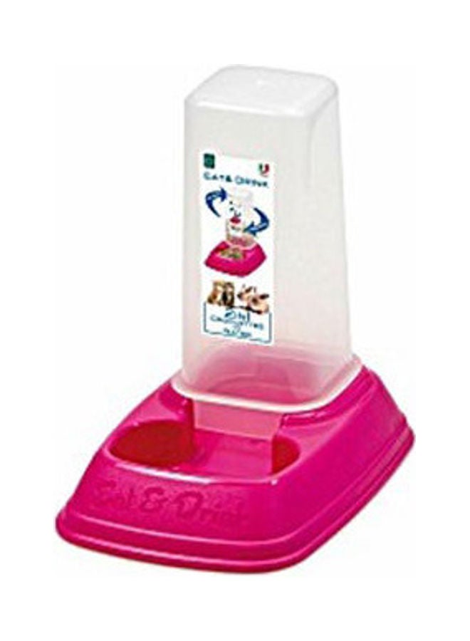Generic 2 In 1 Eat & Drink Dispenser Pink 700ml 