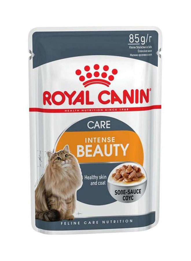 ROYAL CANIN Intense Beauty in Gravy Wet food for adult cats - supports a healthy skin and shiny coat Multicolour 85grams 
