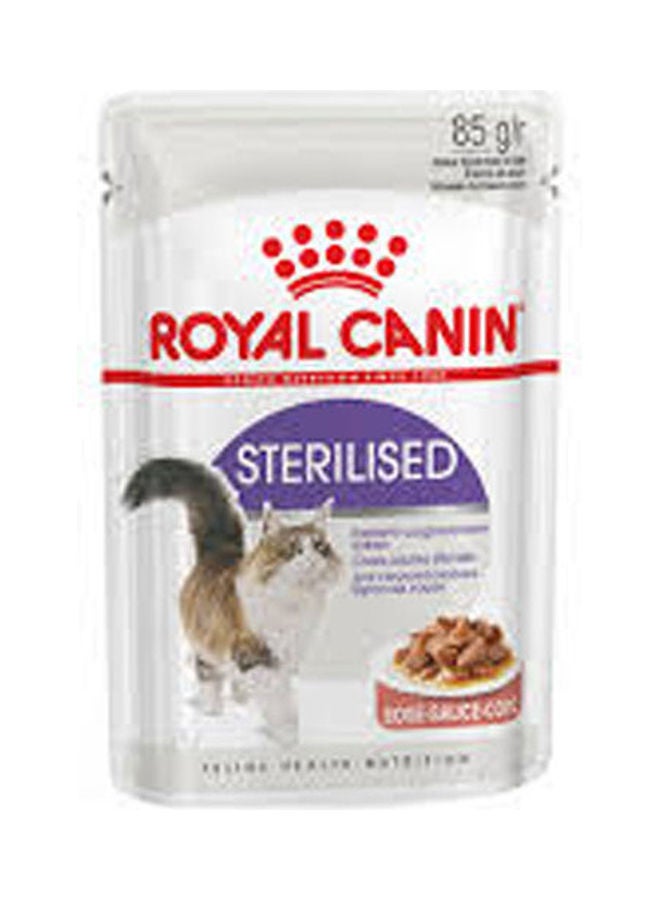 طعام رطب معقّم في المرق للقطط الكبيرة المعقمة متعدد الألوان 85جرام