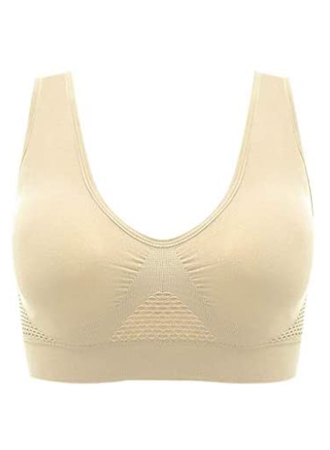 Summer Yoga Sports Bra Off White - Image 1