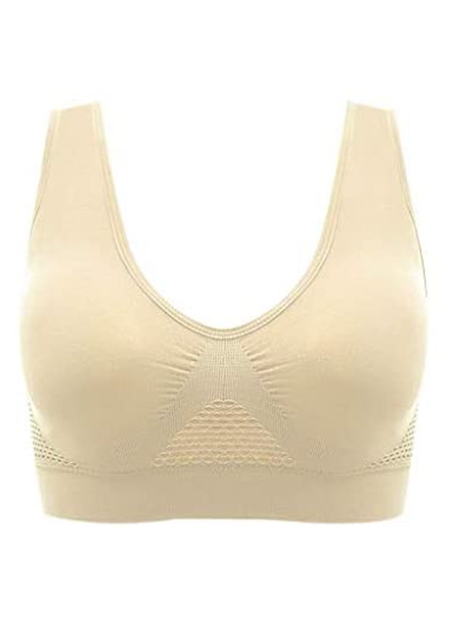 Summer Yoga Sports Bra Off White - Image 2