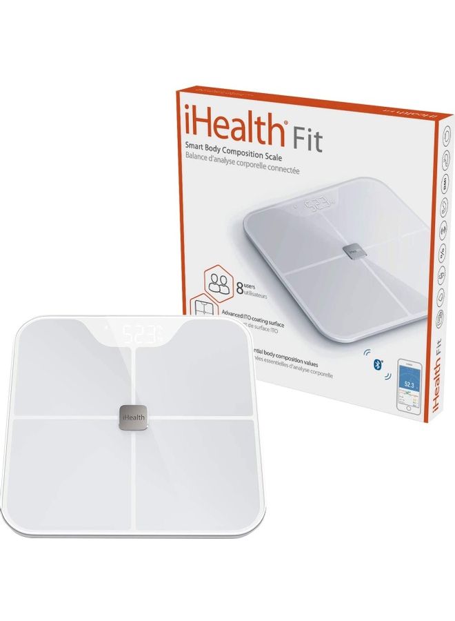 ميزان رقمي نيكسوس BMI أبيض 12.05x12.05x1.05بوصة - Image 3