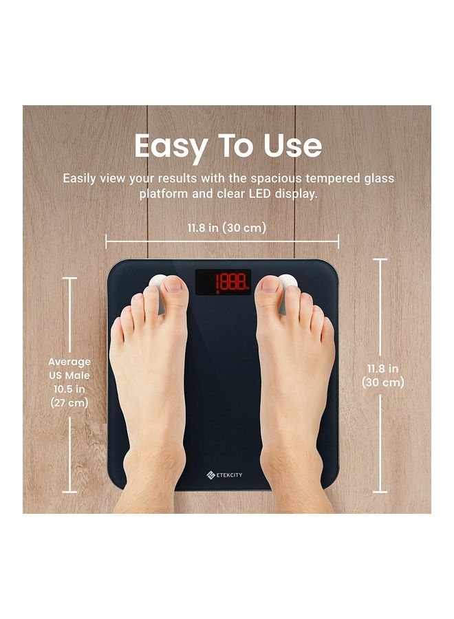 ETEKCITY Smart Digital Bathroom Scale Black/Silver 11.8x11.8x1inch  - Image 3