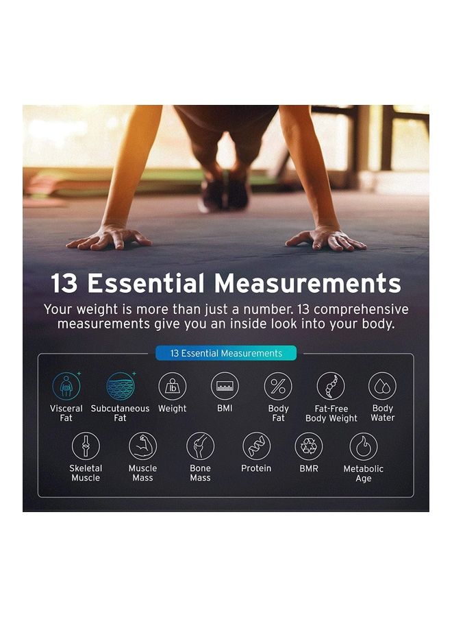ETEKCITY Smart Digital Bathroom Scale Black/Silver 11.8x11.8x1inch  - Image 4