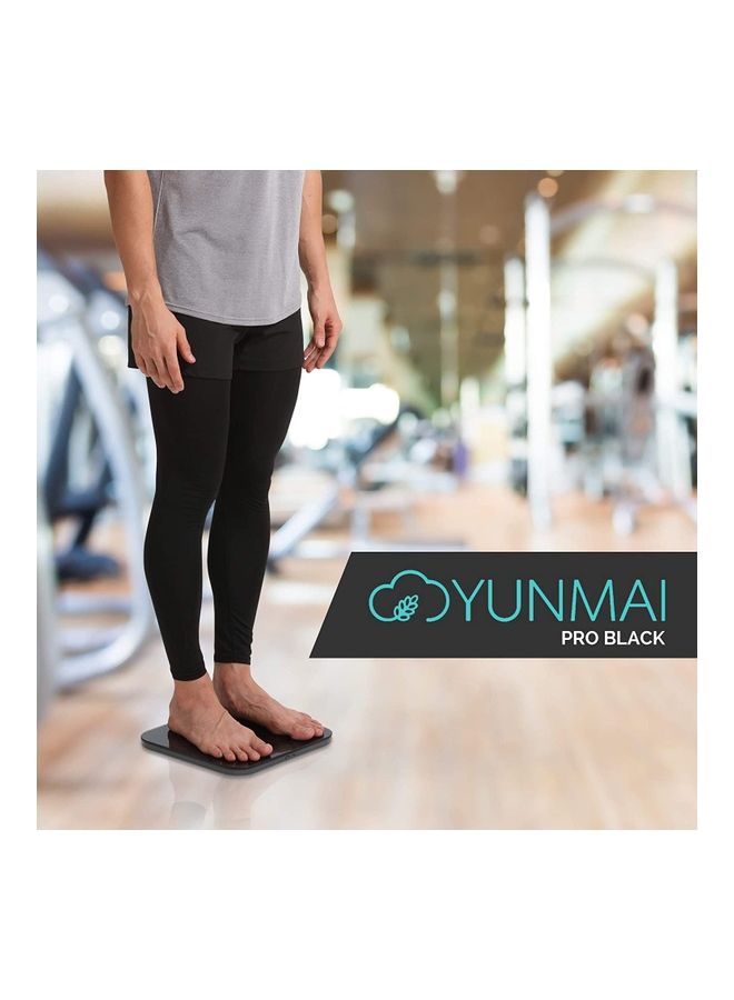 YUNMAI Bluetooth Smart Weighing Scale Black 11.81x11.81x0.79inch  - Image 5