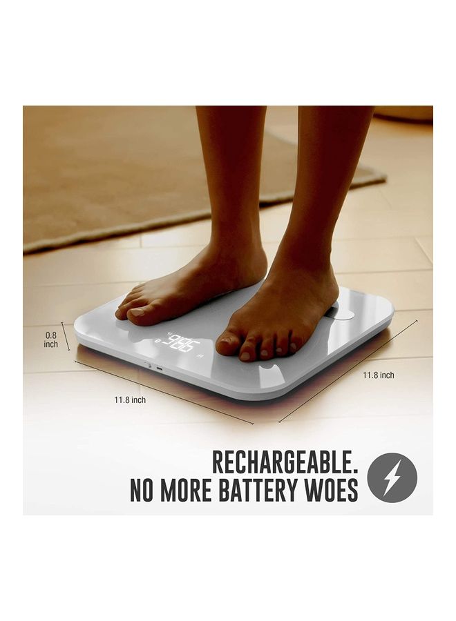 YUNMAI Bluetooth Smart Weighing Scale White 11.81x11.81x0.79inch  - Image 2
