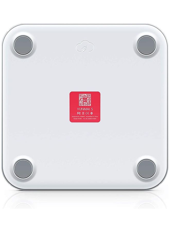 YUNMAI Bluetooth Smart Weighing Scale White 11.81x11.81x0.79inch  - Image 5