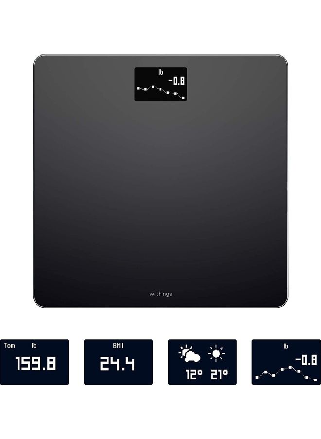Bluetooth Smart Weighing Scale Grey 12.87x12.87x0.91inch