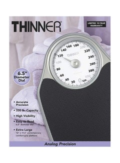 CONAIR Dial Analog Precision Scale Grey/Black 18.5x14.3x4.9inch  - Image 5