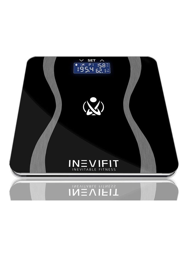 INEVIFIT - Body-Analyzer Digital Scale Black/Silver 12.5x12.5x1inch - Image 1