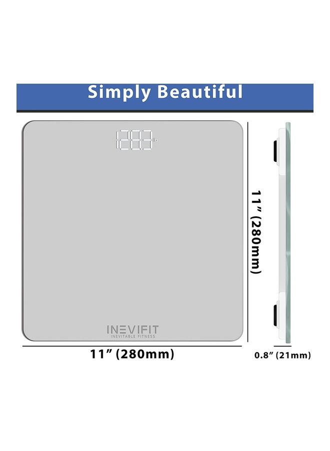 إنيفي فيت ميزان رقمي لقياس الأوزان أبيض 11x11x0.8بوصة  - Image 5