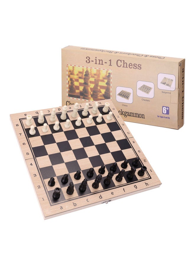 Folding Wooden Three-in-one Suit Chess Board - Image 3