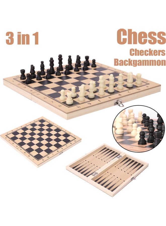 Folding Wooden Three-in-one Suit Chess Board - Image 5