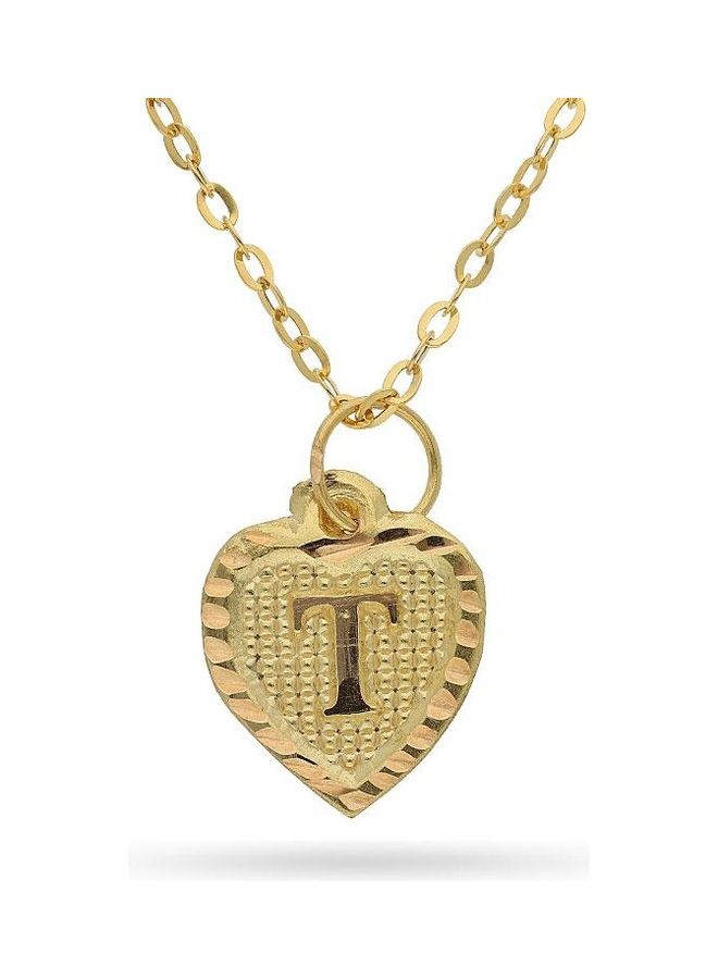 FK Jewellers T Letter Heart Shaped Necklace - Image 1