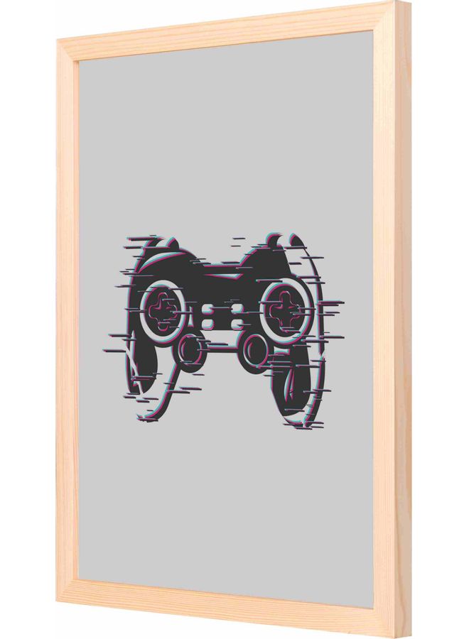 LOWHA PlayStation Themed Framed Painting Grey/Black - Image 1