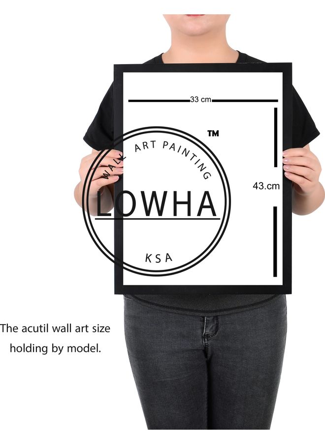 LOWHA Decorative Wall Art Framed Painting White/Black - Image 2