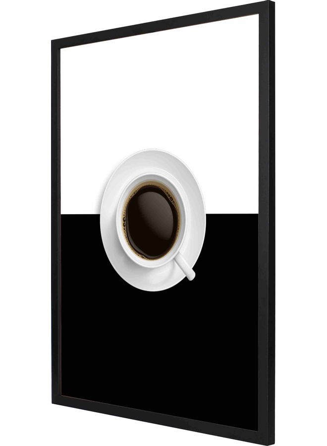 LOWHA Coffee Themed Painting With Frame White/Black 53x73cm - Image 1