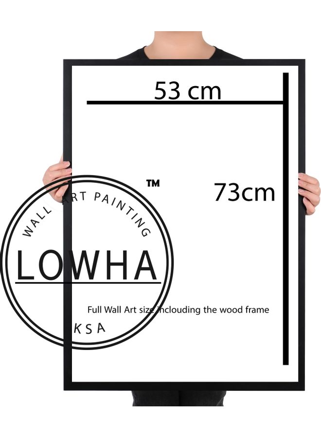 LOWHA Coffee Themed Painting With Frame White/Black 53x73cm - Image 2