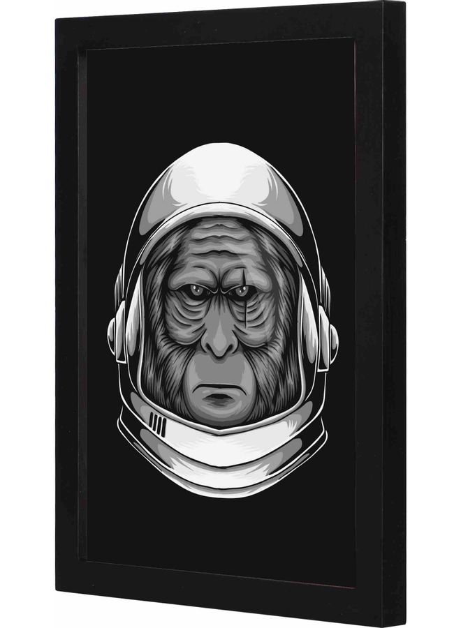 لوحة فنية لديكور الحائط مزودة بإطار أسود/ أبيض 23x33سم