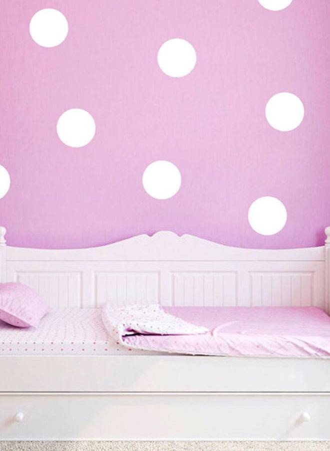 Dot Pattern Wall Sticker Pink/White 7cm