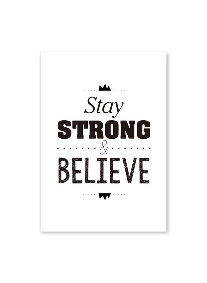 Generic - Quotes Themed Wall Art Framed Painting White/Black 60x90cm - Image 1