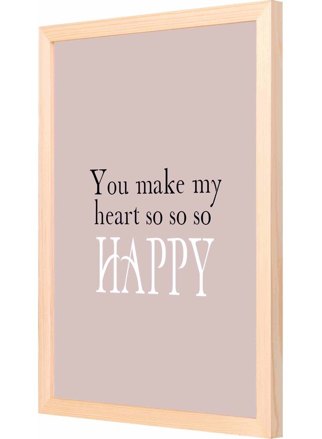 LOWHA Quoted Themed Framed Painting Light Pink/Black/White 33x43cm  - Image 1