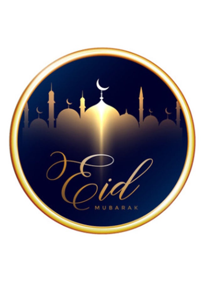 1-Piece Muslim Style Moon Themed Round Wall Sticker Multicolour