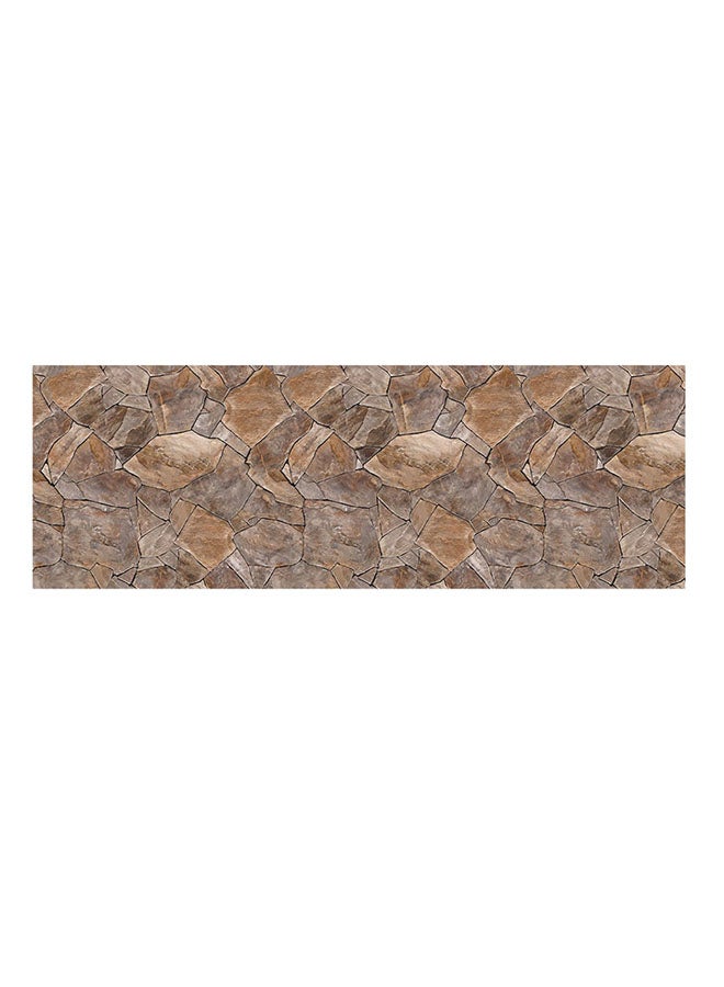 Brick Pattern Self-Adhesive Wall Sticker Beige/Brown 