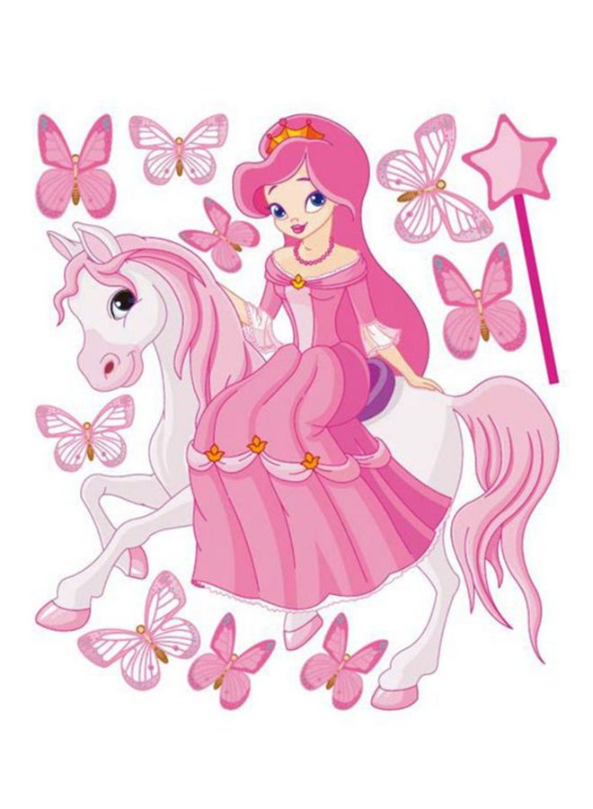 Butterfly Wand  Wall Sticker Pink 60 X 90cm