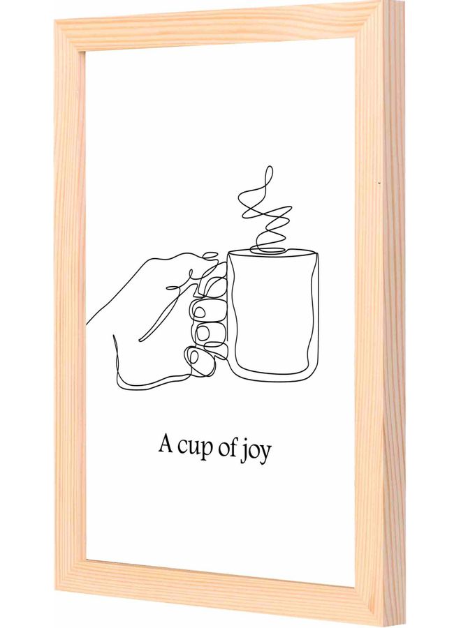 لوحة فنية بإطار لتزيين الحائط أبيض / أسود / بني - Image 2