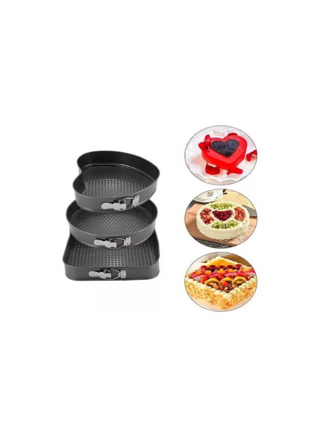 3-Piece Cake Mold Set Black  - Image 2