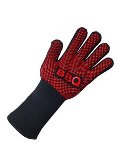 Heat-Resistant Grill Gloves Black/Red 30 x 12centimeter - v1613647980/N38593132A_2