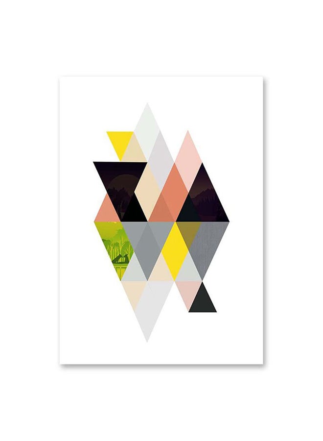 Geometric Pattern Wall Decal Multicolour 60 x 90cm