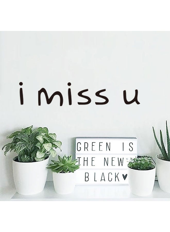 1-Piece I Miss U Wall Sticker Black 60x90cm