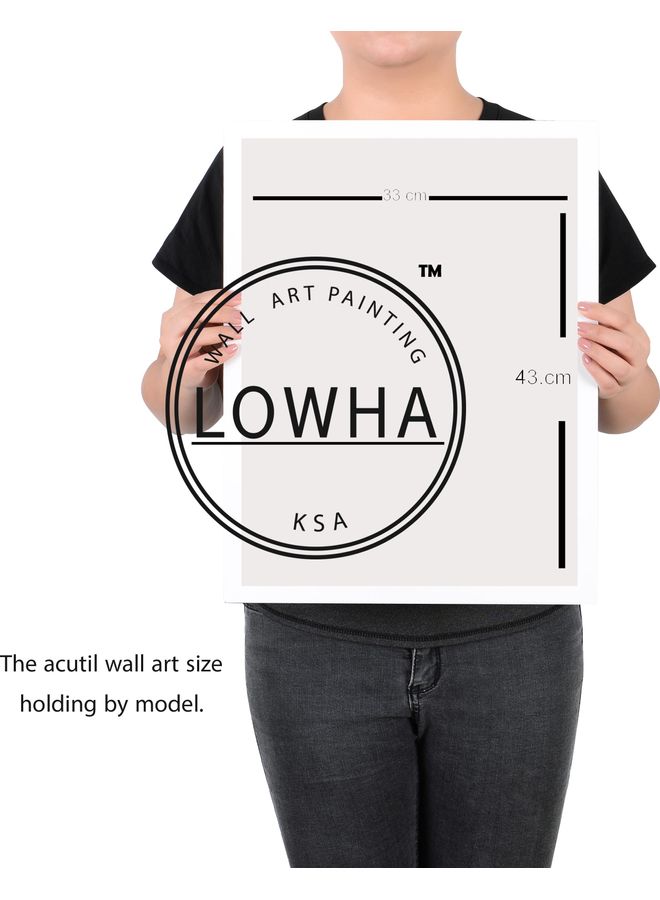 لوحة فنية لديكور الحائط مزودة بإطار أسود 33x43سم - Image 2