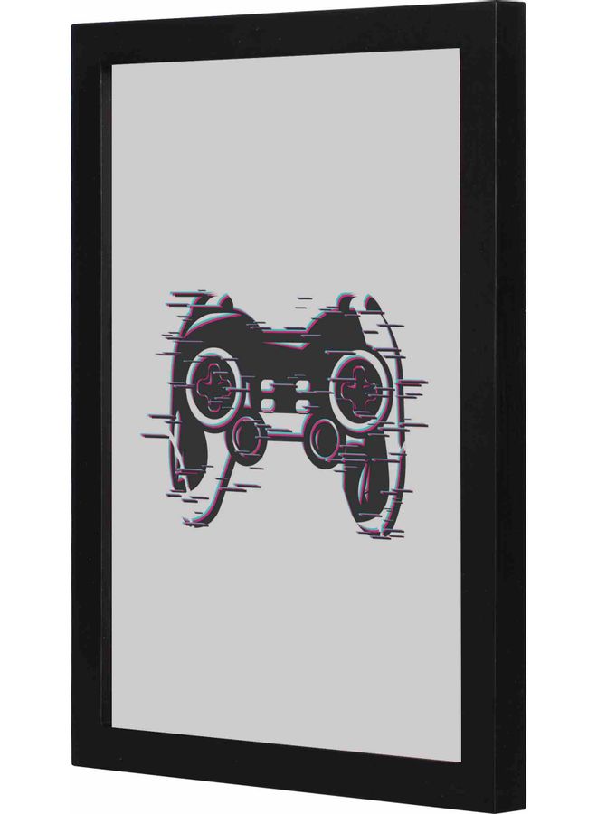 LOWHA Game Controller Themed Painting With Frame Grey/Black/Pink 23x33cm - Image 1