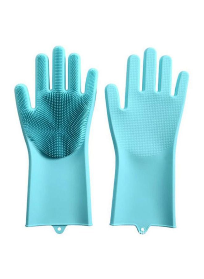 Multifunctional Waterproof Dish Washing Gloves Green 35x16cm - Image 1