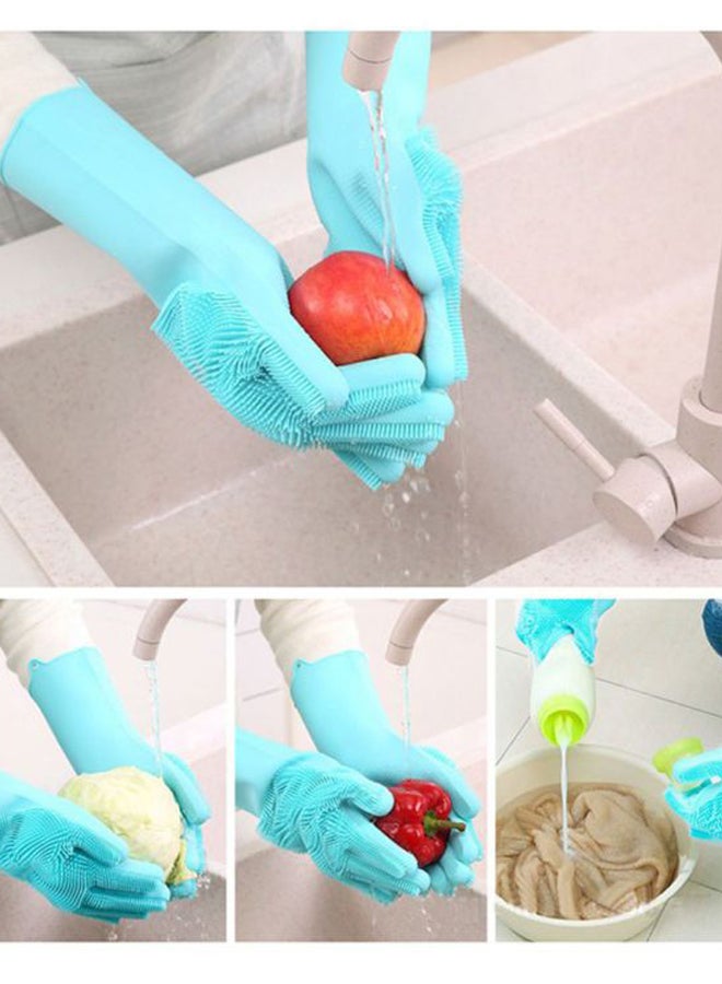 Multifunctional Waterproof Dish Washing Gloves Green 35x16cm - Image 2