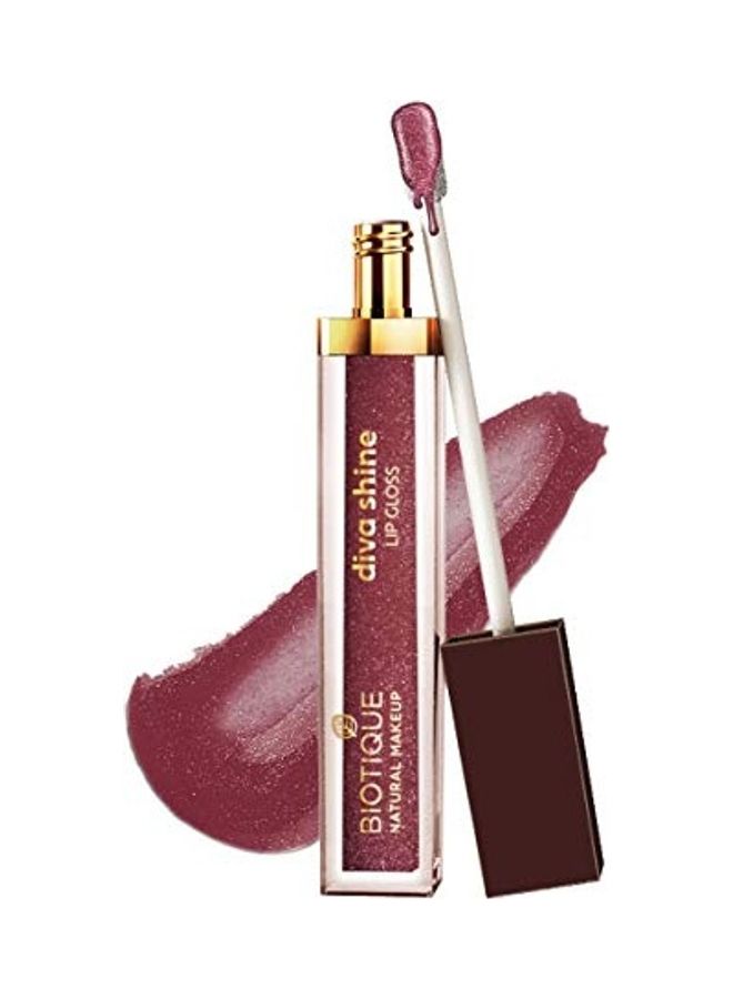 Natural Makeup Diva Shine Lip Gloss Dark Pink - Image 1