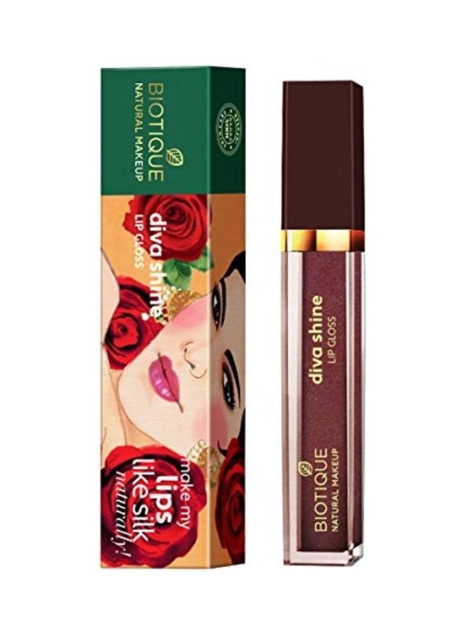 Natural Makeup Diva Shine Lip Gloss Dark Pink - Image 2