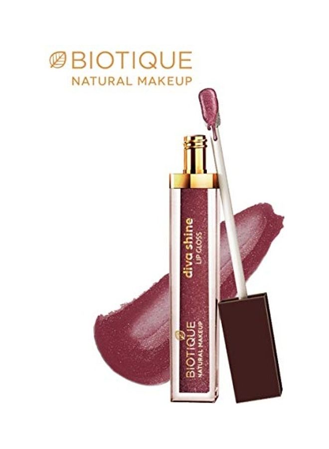 Natural Makeup Diva Shine Lip Gloss Dark Pink - Image 3