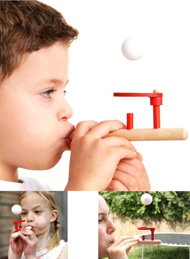 Beauenty 2-Piece Wooden Blowing Ball Game Toys Set 15x4cm - Image 2