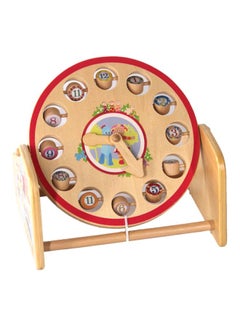 AGD Educational Early Learning Wooden Clock 25x30x25cm  - Image 1