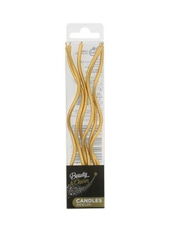 GODAN 6 Piece Gold Swirl Birthday Candles  - Image 2