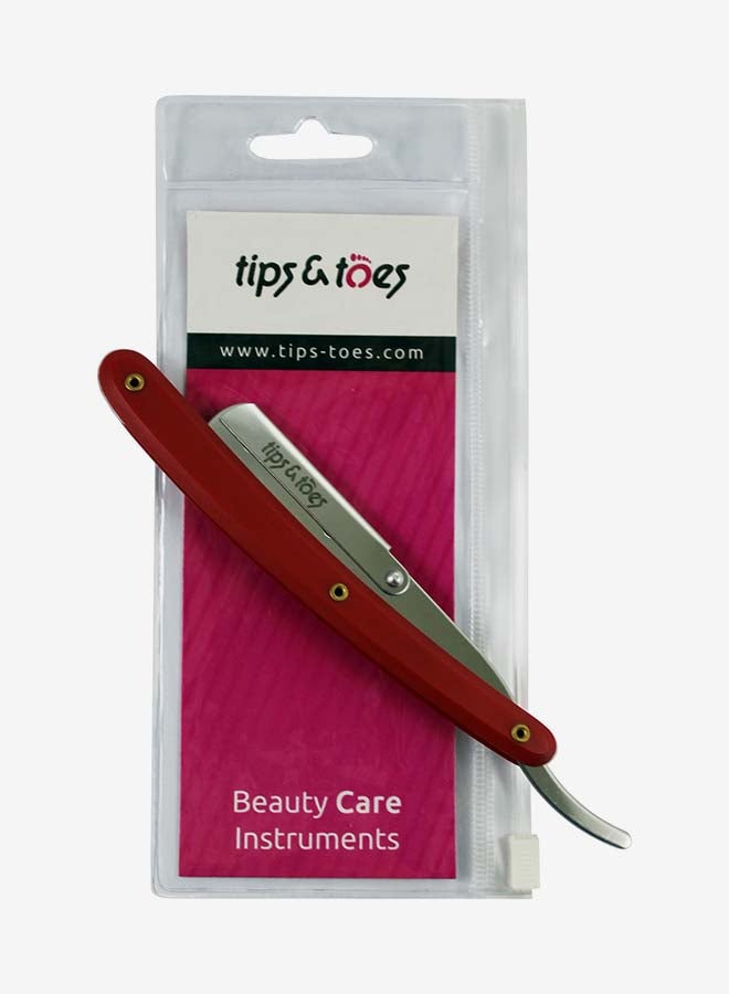 Tips & Toes Professional Straight Edge Razor Red  - Image 3
