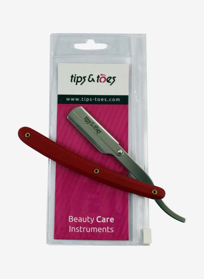 Tips & Toes Professional Straight Edge Razor Red  - Image 4